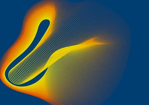 Abstract lines wave shapes gradient poster background vector. Minimalist co.. Stock Photos