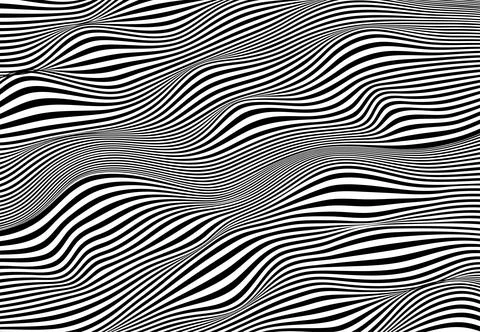 Abstract lines wave. Wavy stripes pattern. Vector illustration Stock Illustration