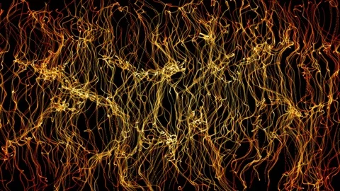 Abstract Lines Waving Up Loopable Video stock 90491524