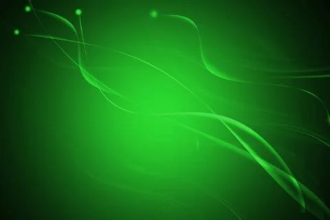 Abstract lines wavy green background Stock Illustration