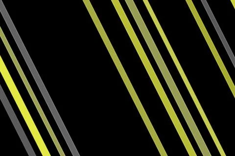 Abstract lines in yellow gray and blue on black background Stock Illustration