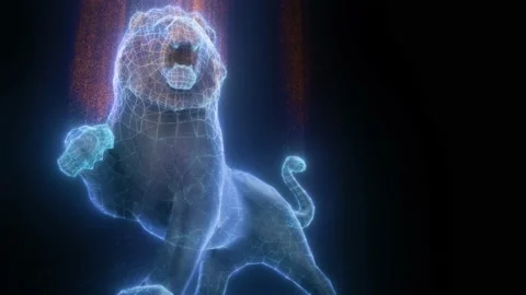 The Abstract Lion 4k Stock Footage 146124093