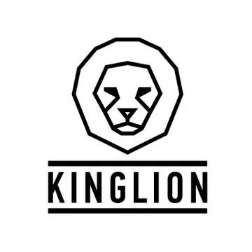 Abstract lion head logo Stock Illustration