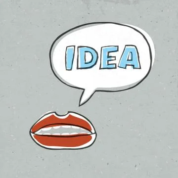Abstract lips talk idea word. vector illustration, eps10 Illustration