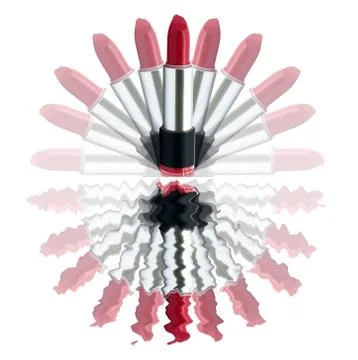 Abstract lipstick collage Stock Illustration