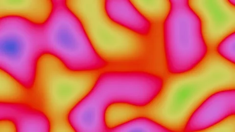 Abstract Liquid 4K VJ Loop - Mesmerizing Music Background Yellow Pink Stock Footage 297598169