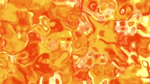 Abstract liquid animation background with orange and yellow color patterns. Stock Footage 280365187