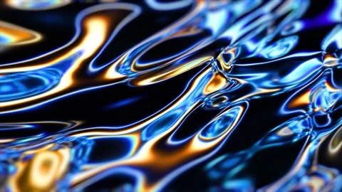 Abstract liquid background animation in 4K. Holographic spectrum colors Stock Footage 246565639
