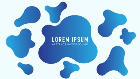 Abstract Liquid Background, Blue, White, Gradation 스톡 일러스트