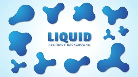 Abstract Liquid Background Design with Editable Text Style Effect. Blue Wat.. Illustrazione stock