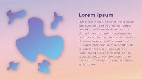 Abstract Liquid Background Design Template. Fluid Shapes Composition Concep.. Stock Illustration