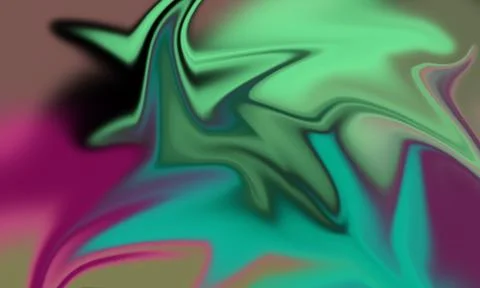 Abstract liquid background, featuring swirling patterns, of vibrant green, .. Stock Illustration