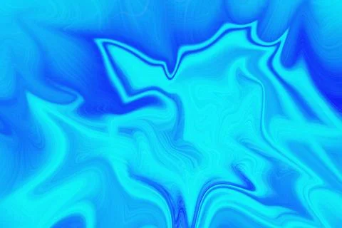 Abstract liquid background featuring vibrant blue and cyan swirls in a fluid Stock Illustration