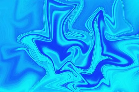 Abstract liquid background with flowing blue and cyan marble waves Illustrazione stock