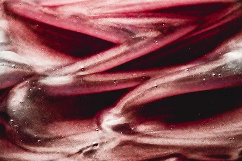Abstract liquid background, paint splash, swirl pattern and water drops, beauty Foto stock