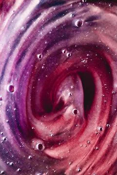 Abstract liquid background, paint splash, swirl pattern and water drops, beauty Stock Photos