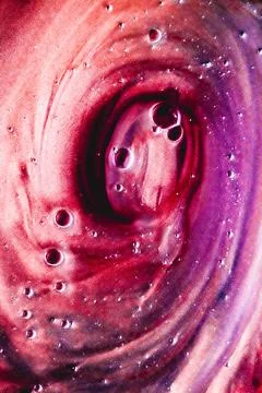 Abstract liquid background, paint splash, swirl pattern and water drops, beauty Foto stock