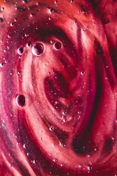 Abstract liquid background, paint splash, swirl pattern and water drops, beauty Foto stock