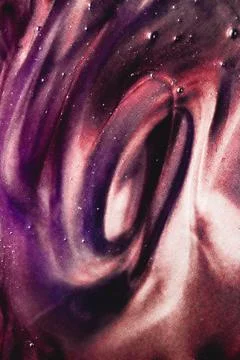 Abstract liquid background, paint splash, swirl pattern and water drops, beauty Foto stock