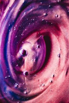Abstract liquid background, paint splash, swirl pattern and water drops, b... Foto stock