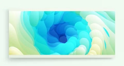 Abstract liquid background. Swirled paint. Digital paint vortex. 3d vector il Stock Illustration