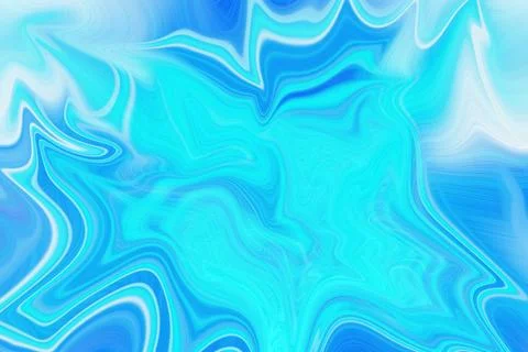 Abstract liquid background with vibrant flowing blue and turquoise waves Stock Illustration