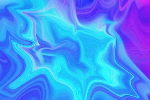 Abstract liquid background with vibrant flowing waves of blue and purple Stock Illustration