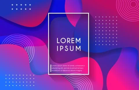 Abstract liquid background with vibrant gradient color. Abstract liquid shape Stock Illustration