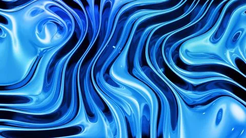 Abstract liquid background with wavy sparkling pattern on shiny glossy surface Stock Illustration