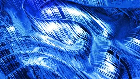 Abstract liquid background with wavy sparkling pattern on shiny glossy surface Stock Illustration
