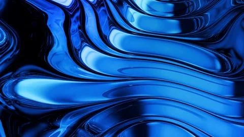 Abstract liquid background with wavy sparkling pattern on shiny glossy surface Stock Illustration
