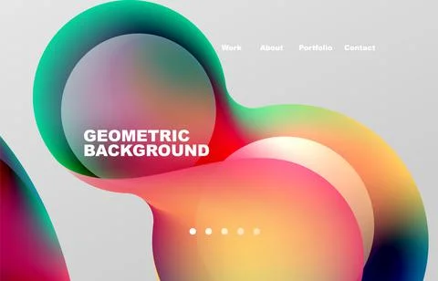 Abstract liquid background for your landing page design. Web page for website or Stock-Illustration