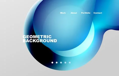 Abstract liquid background for your landing page design. Web page for website or Ilustración de archivo