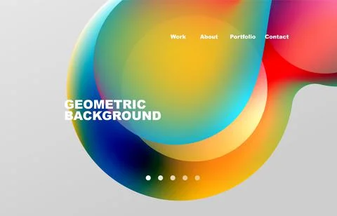Abstract liquid background for your landing page design. Web page for website or Stock Illustration