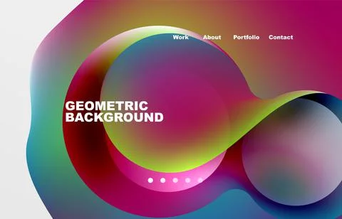 Abstract liquid background for your landing page design. Web page for website or Stock Illustration