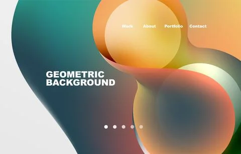 Abstract liquid background for your landing page design. Web page for website or Stock Illustration