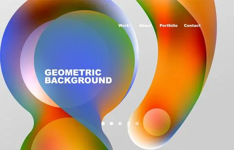 Abstract liquid background for your landing page design. Web page for website or Stock Illustration