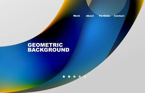 Abstract liquid background for your landing page design. Web page for website or Stock Illustration