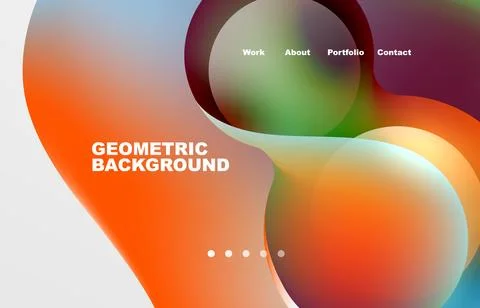 Abstract liquid background for your landing page design. Web page for website or Stock Illustration