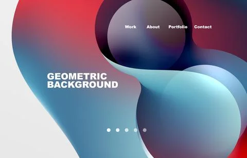 Abstract liquid background for your landing page design. Web page for website or Illustrazione stock