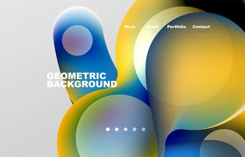 Abstract liquid background for your landing page design. Web page for website or Stock Illustration