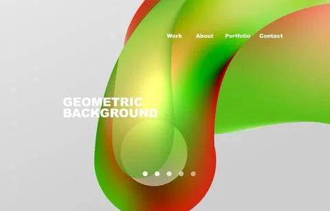 Abstract liquid background for your landing page design. Web page for website or Ilustración de archivo