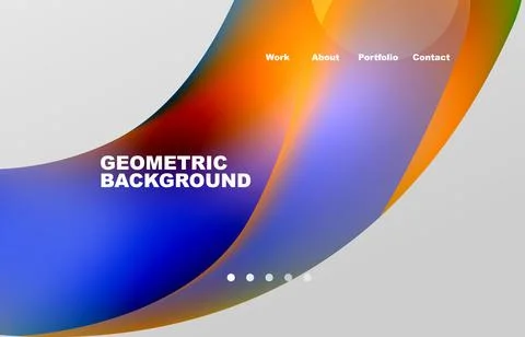 Abstract liquid background for your landing page design. Web page for website or Ilustración de archivo