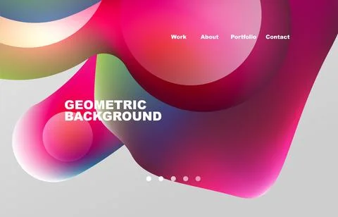 Abstract liquid background for your landing page design. Web page for website or Ilustración de archivo