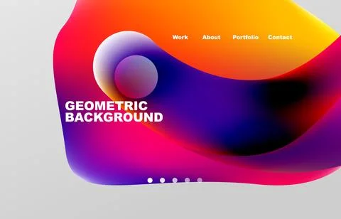Abstract liquid background for your landing page design. Web page for website or イラスト素材
