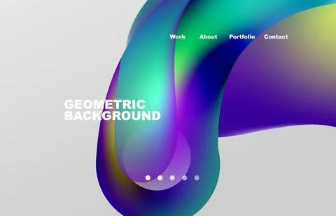 Abstract liquid background for your landing page design. Web page for website or Stockillustratie