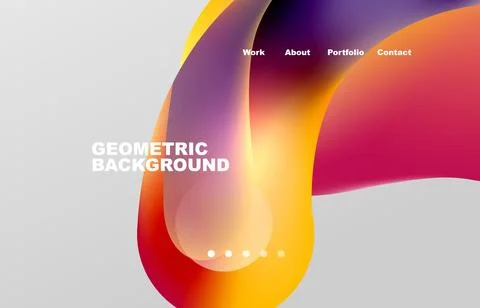 Abstract liquid background for your landing page design. Web page for website or Stock Illustration