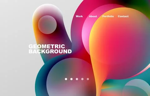 Abstract liquid background for your landing page design. Web page for website or Ilustración de archivo