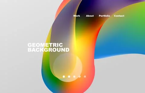 Abstract liquid background for your landing page design. Web page for website or Stock Illustration