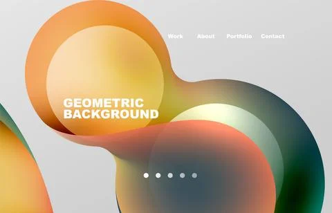 Abstract liquid background for your landing page design. Web page for website or Stock Illustration